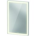 Duravit L-Cube Mirror, 17 3/4 X2 5/8 X27 1/2  White Aluminum Matt, Light Field, Square, Lc737900000 LC7379000006000